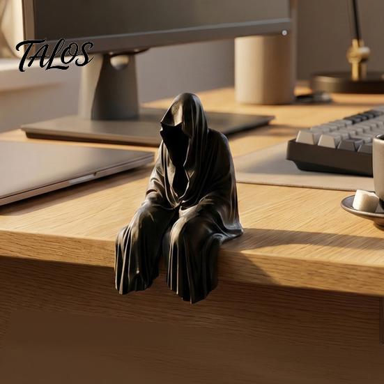 Faceless Shadow Statue, Abstract Dark Art Craft, 3D Printed Home Office Desk Decor, Mysterious Silhouette Sculpture for Shelf or Mantel