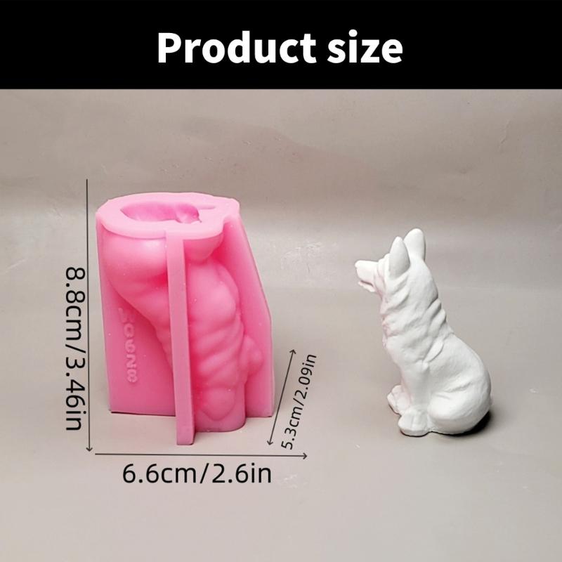Formy silikonowe 3D na statuetki psa do świec, mydła, dekoracji domu, do robienia masy cukrowej, formy silikonowe do cementu, gipsu