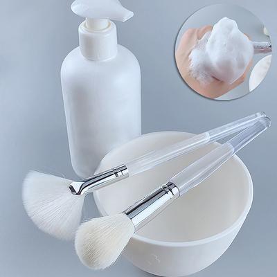 Cepillo limpiador facial de pelo suave, cepillo de masaje facial, cepillo para mascarilla facial, herramienta portátil para el cuidado de la piel