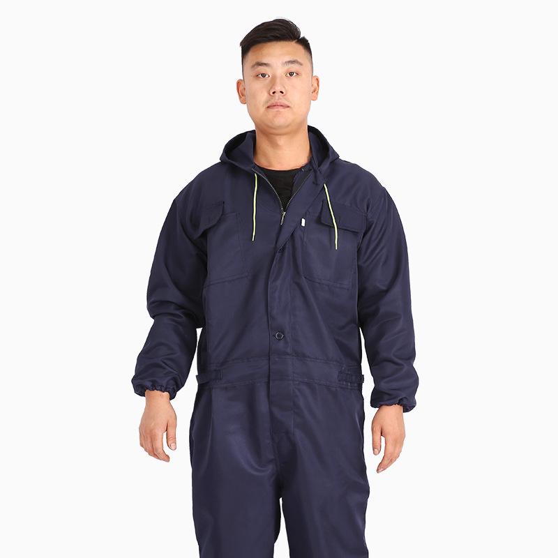 Anti-fouling Dustproof Mechanic Coveralls with Hood - Long-Sleeved Jumpsuit