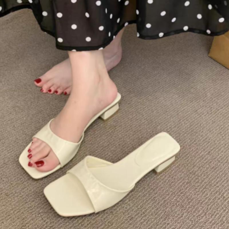 Fashion High Heels Women Slippers Chunky Sandals Shoes Summer Trend Flip Flops Fashion Woman Shoes Brand Pumps Mujer Slides