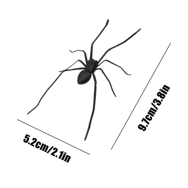 Lebensechtes 3D-Design flexible Spinne Lustige Dekoration Party DIY Dekoration Halloween Gefälschte Spinne wiederverwendbare Plastikfigur Streichspielzeug