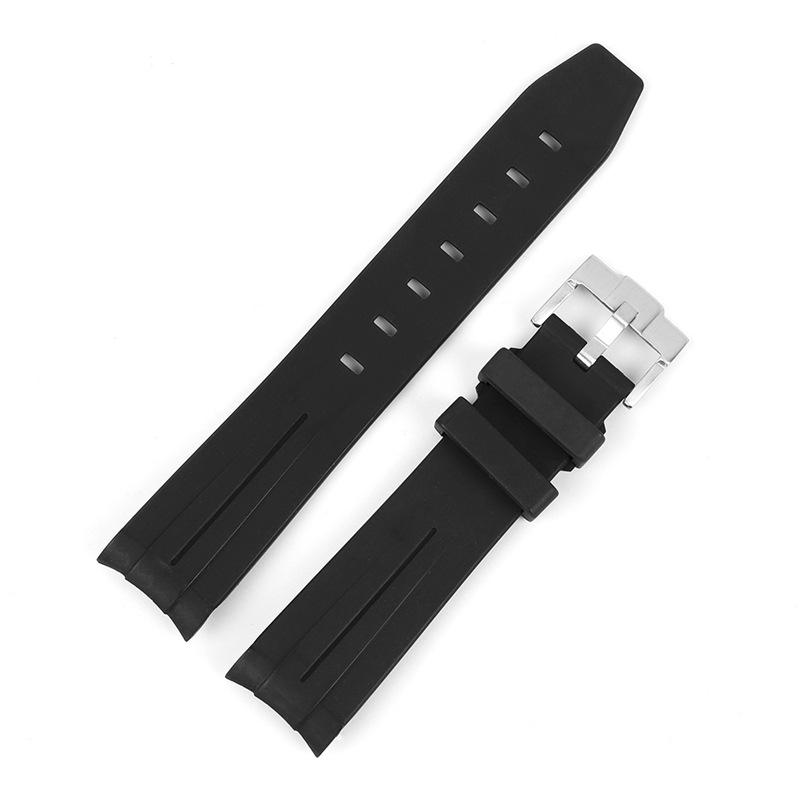 Curved Interface Rubber Watch Strap 20mm Men Women Waterproof Sports Watch Band for Moonswatch Watchband Watch Accessories