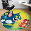 1 Stück Tom und Jerry Büro Runder Teppich, Schlafzimmer Wohnzimmer Heimdeko, Zimmerdeko, Offic a1016118
