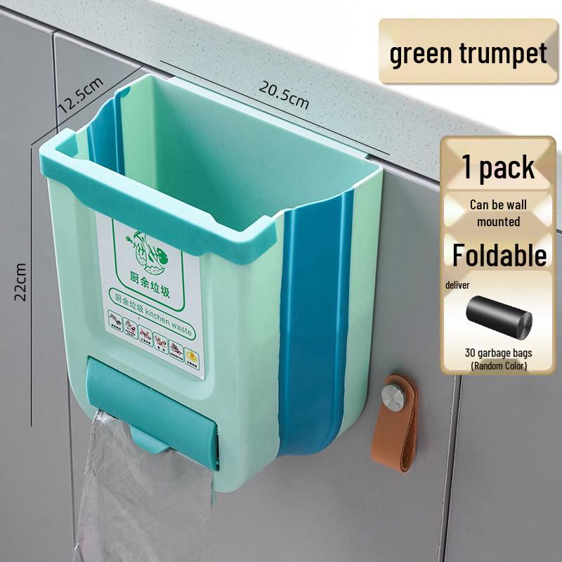 Wall-Mounted Foldable Kitchen & Bathroom Trash Bin