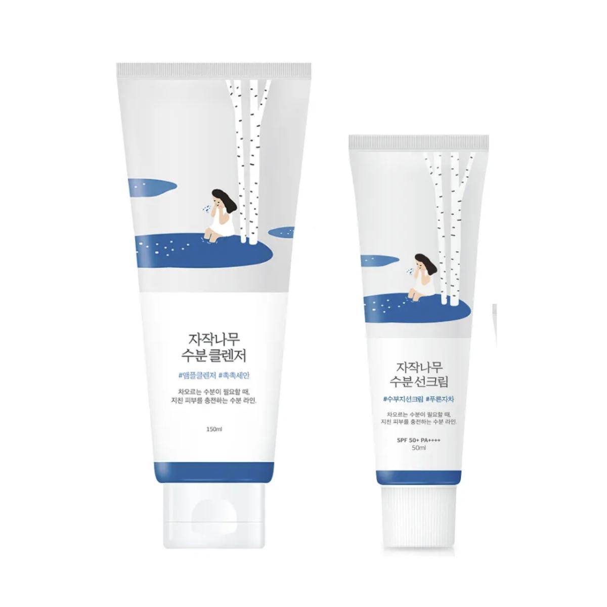

[ROUNDLAB] LAB Birch Juice Moisturizing cleanser 150ml Cleanser 150ml + Sun Cream 50ml