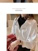 Chic Fake Two-Piece Loose Long-Sleeved Shirt for Fall/Winter