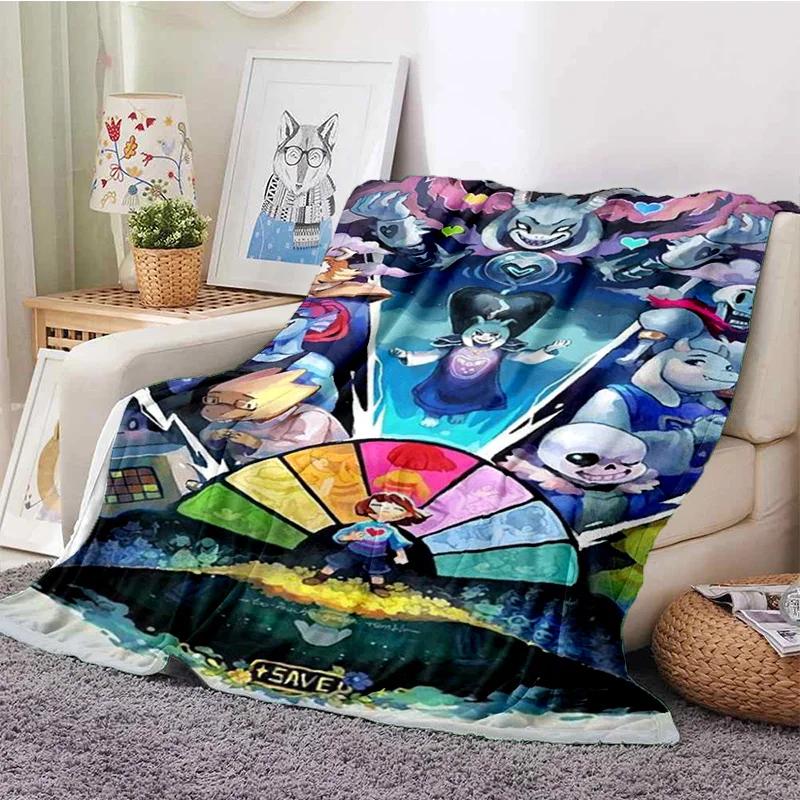 Funny U-Undertale Sans 3D Print Blanket Super Soft Warm Fleece Throw Blanket for Underground Legend Game Sofa Bed