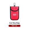 AEK4   Portable Leather Car Key Protective Case Key Organizer Bag Badge Accessories For KIA K5 K2 Rio Optima Sportage Venga Sorento