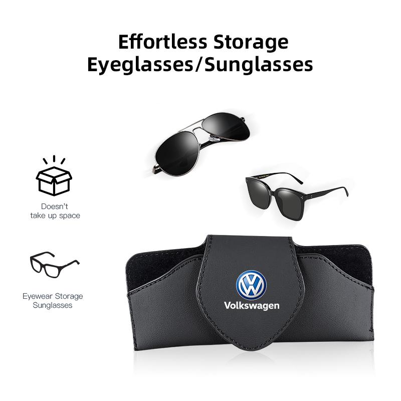 Hijk1 Volkswagen Car Sunshade Eyewear Case Sunglasses Bag For VW GTI Golf Phaeton Tiguan Passat Polo Car Interior Accessories Keychain