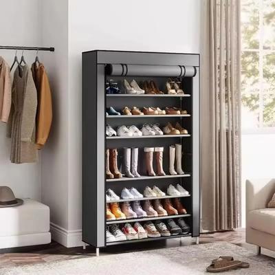 Einfaches Schuhregal Mehrschichtig Wirtschaftliches Schuhregal Haushalt Großes Fassungsvermögen Schuhaufbewahrungsschrank Staubdichter Schuhschrank Eingang