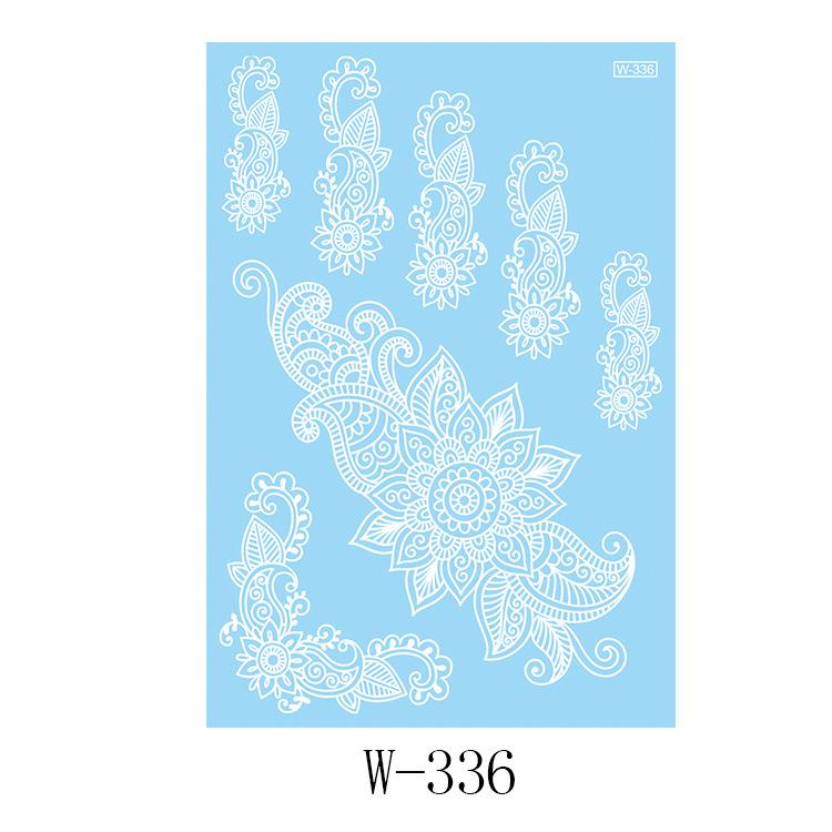 Black And White Lace Tattoo Sticker Wedding Bride Waterproof Tattoo Sticker Tattoo