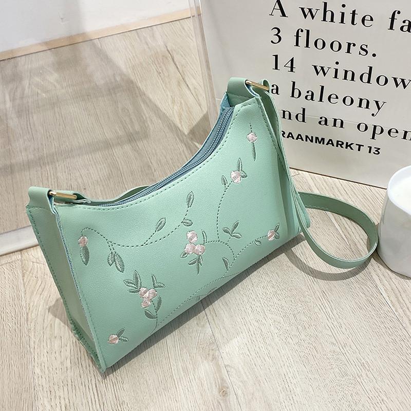 Stylish Embroidered Underarm Bag For Women 2022 Small Hobo Handbag With Fresh And Sweet Design