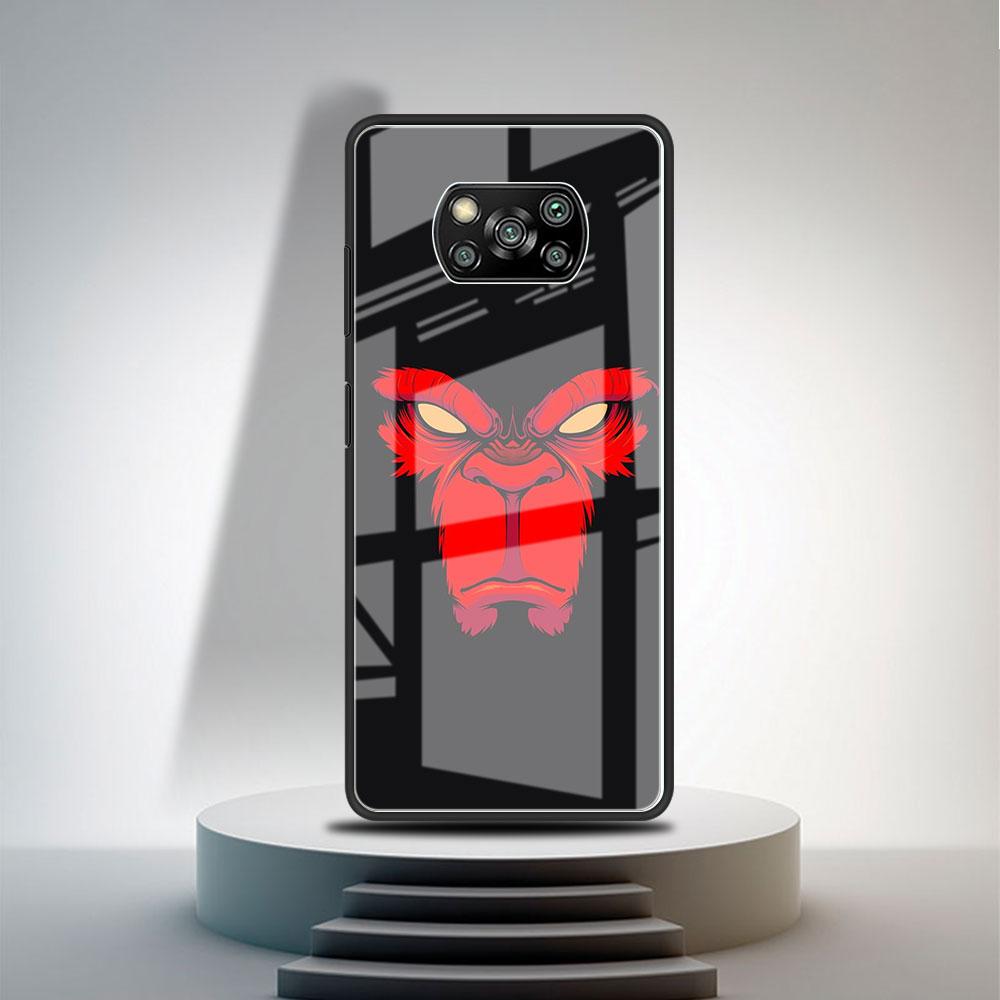 Glass Case For Xiaomi Poco X3 NFC 11 Lite 11T F3 M3 For Redmi Note 11 10 9 8 Pro 10S 9S 9A 9C Phone Cover Lion Wolf