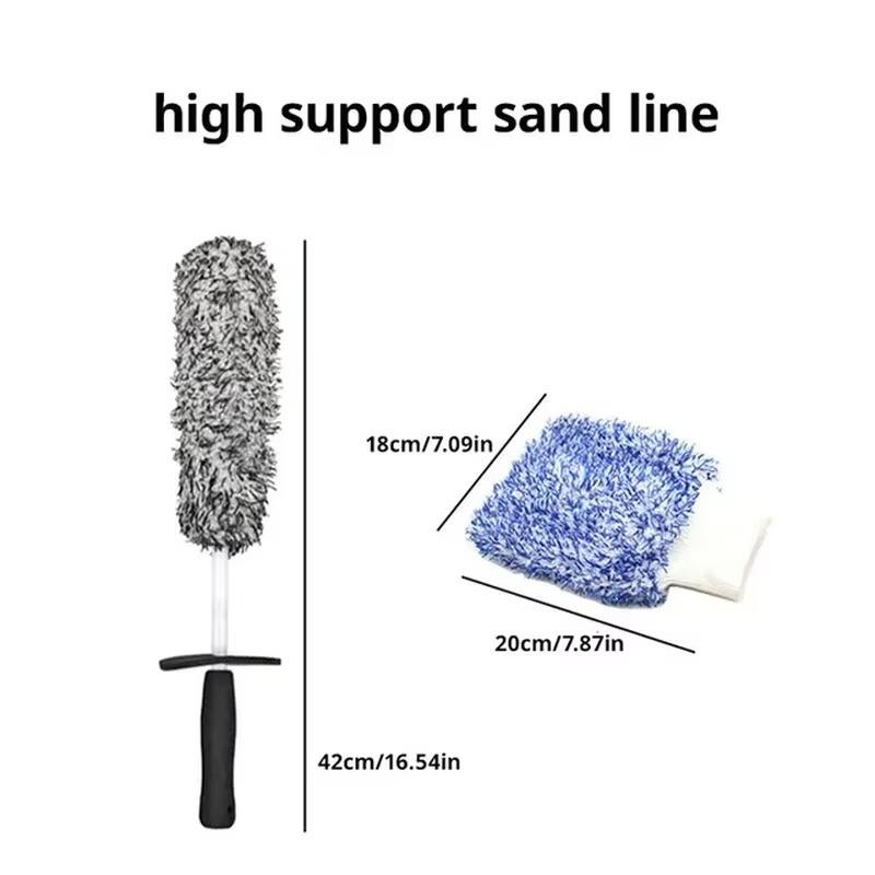 Special Car Wash Brush with High Density Cotton. Large Block and Super Absorbent Car Coral Worm Car Wash Gloves.