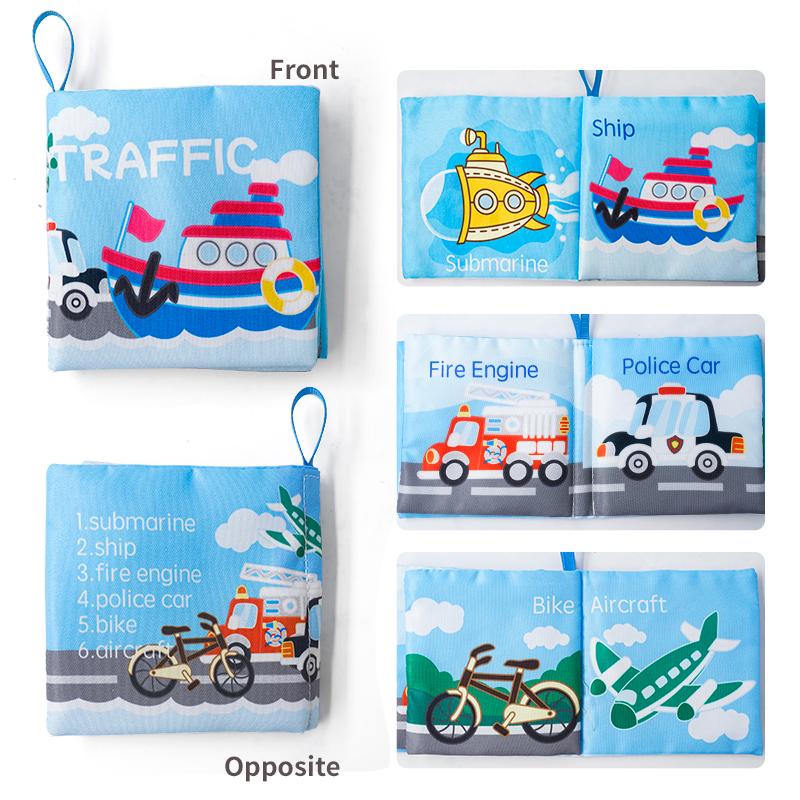 Soft Infant Cloth Book Colourful Baby Learning Featuring Touch & Crinkle Sounds Early Education Toys YY18 (1pc)