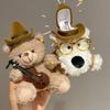 Cute Violin Brown Bear West Highland Dog Plush Doll Ring Display Box Jewelry Organizer Gifts