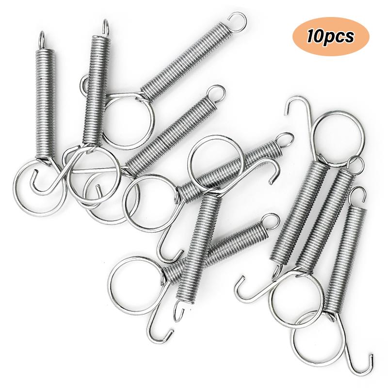 Gancio a Molla per Porta Gabbia 7,5 cm Accessori Metallici per Gabbie Ganci Robusta Molla di Fissaggio a Tensione per Gabbie per Conigli/Uccelli/Hamster a Filo 5/10 Pezzi