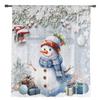 Christmas Snowflake Snowman Holly Fir Tree Sheer Curtains Living Room Decoration Window Curtains Kitchen Tulle Voile Curtains