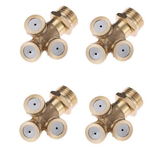 Hicello Brass Fountain Nozzle Sprinkler Heads for and Other Water Spray Irrigation Systems 8-Piece 1/2" Heads, Multi-Direction Gardening, Lawns,