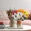 Faux Chrysanthemum Bundle UV Resistant Autumn Artificial Flowers Outdoor Realistic Faux Plants for Patio Porch Window Box Indoor Vase Decor