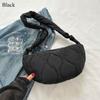 Fashion Solid Color Shoulder Bags Large Capacity Down Cotton Padded Quilted Tote Bag Shopping Bag Women Girls
