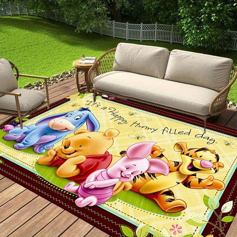 1pc Winnie the Pooh Pattern Carpet Area Rug Non Slip Carpet Hand Washable Floor Mat Suitable For Living Room Bedroom Home Decor Room Decor