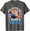 Childless Cat Ladies Vote Rosie The Riveter Flag Gift Unisex T-Shirt