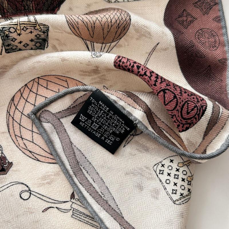 Double-sided heterochrome colored balloon silk wool silk scarf women's spring and autumn new high-end versatile silk wool warm scarf