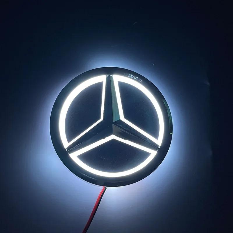 AZP2 9.5cm Car Rear Trunk Emblem ABS LED Badge Light Accessories Mercedes Benz S350 S300L S A B C E Class GLA GLK ML GL GLC GLE