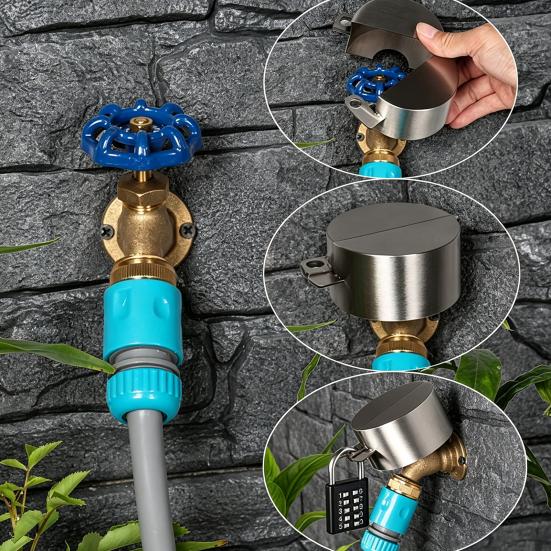 Commercial Spigot Lock Outdoor Faucet with Password Lock, Prevents Unauthorized Use, Heavy Duty Water Anti-theft Garden Protective Cover