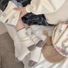 Ladies Autumn Winter Thickened Warm Cartoon Dog Embroidered AB Style Wool Tube Stack Socks