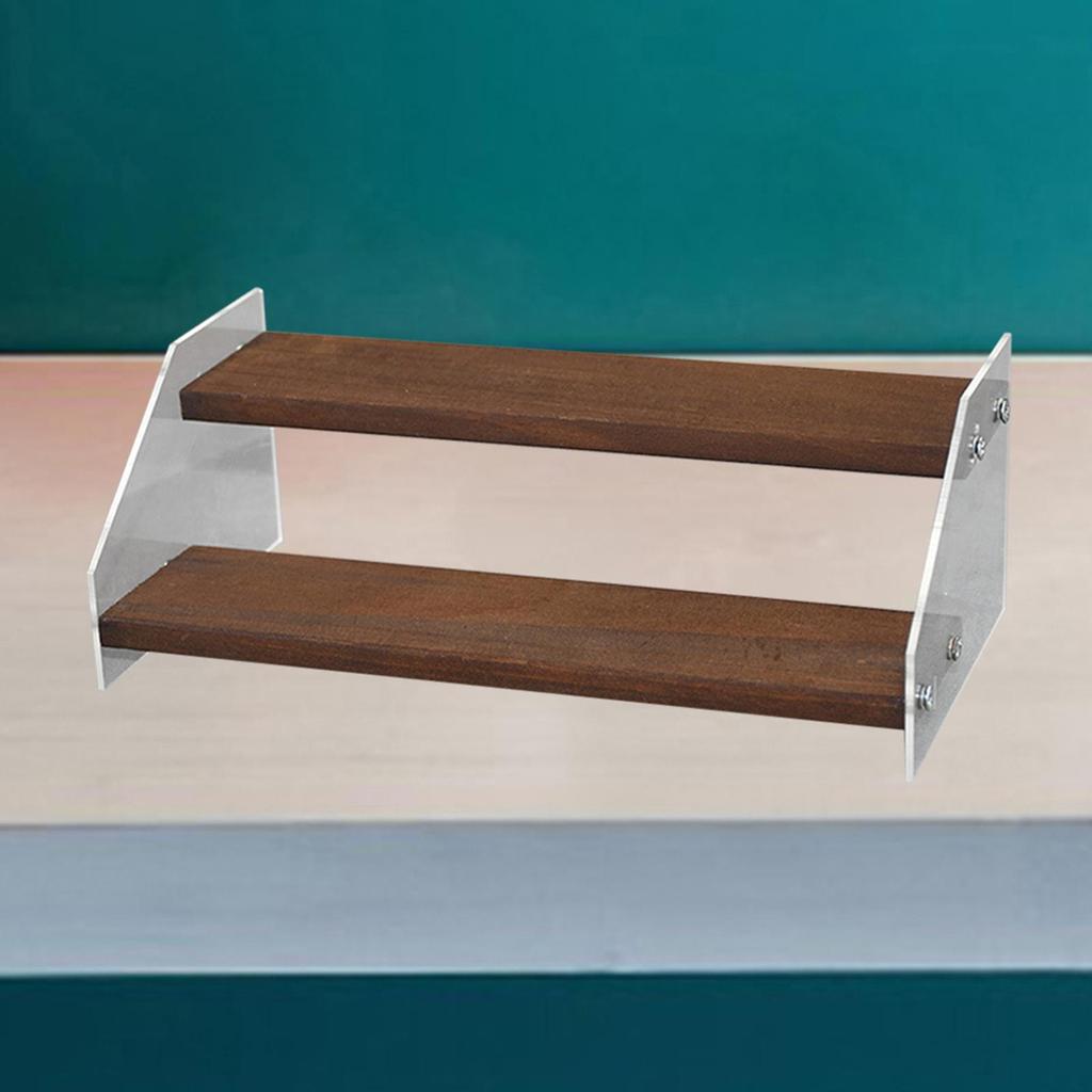 Elegant Wooden Display Rack for Organizing Dessert Jewels and Action Figurines