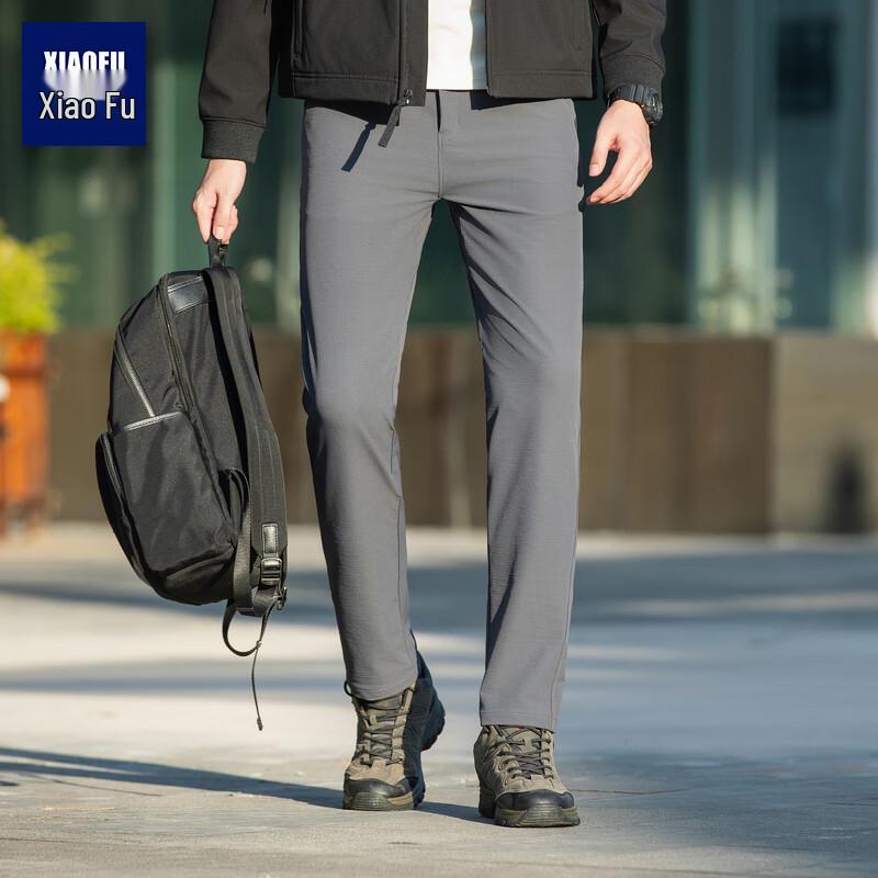 

Xiaofu Men s Straight Fit Wrinkle-Resistant Casual Pants 36