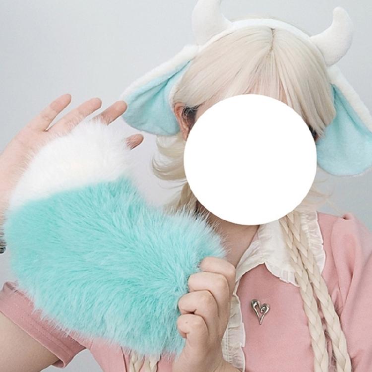 Soft Lamb Tail Sound Activated Moving Props Soft Plush Costume Accessory For Kids adults Costume Educational Games