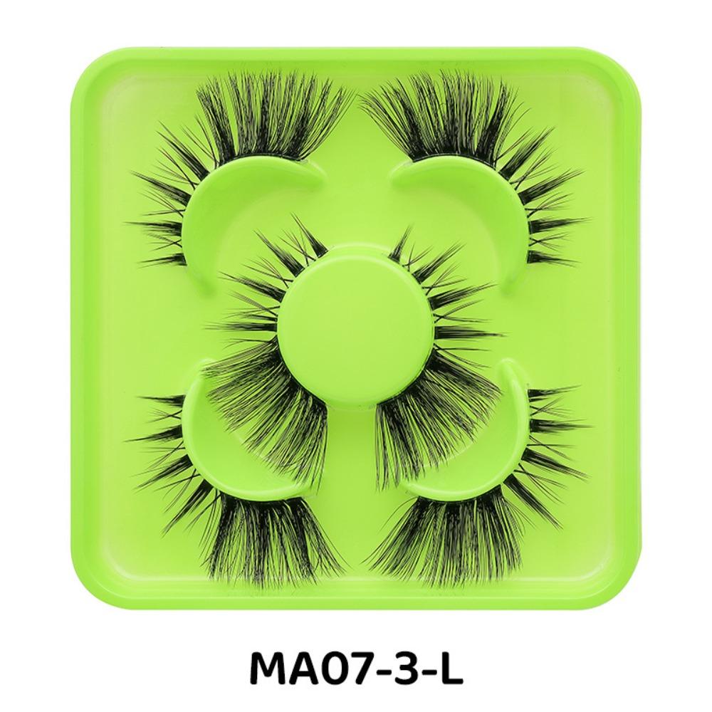 

3Pair DIY 3D False Eyelashes With Jelly Glue Strips Lash Clusters Fake Lashes Makeup Supplies Type D