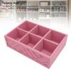 Coffee Station Organizer with Small Dividers Wooden Coffee Bar Accessories Storage Box for Countertop Decor Pink