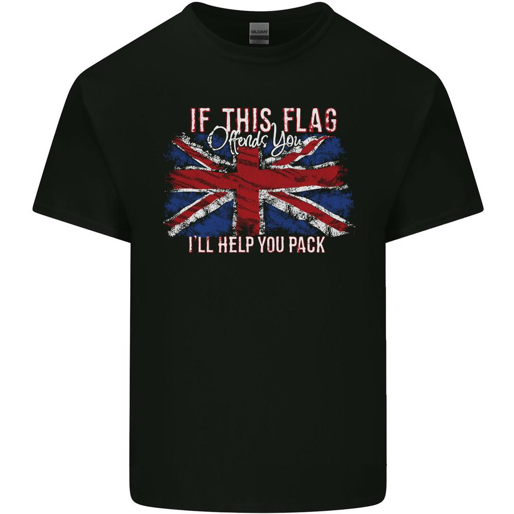 If This Flag Offends You Union Jack Britain Mens Light Cotton T-Shirt