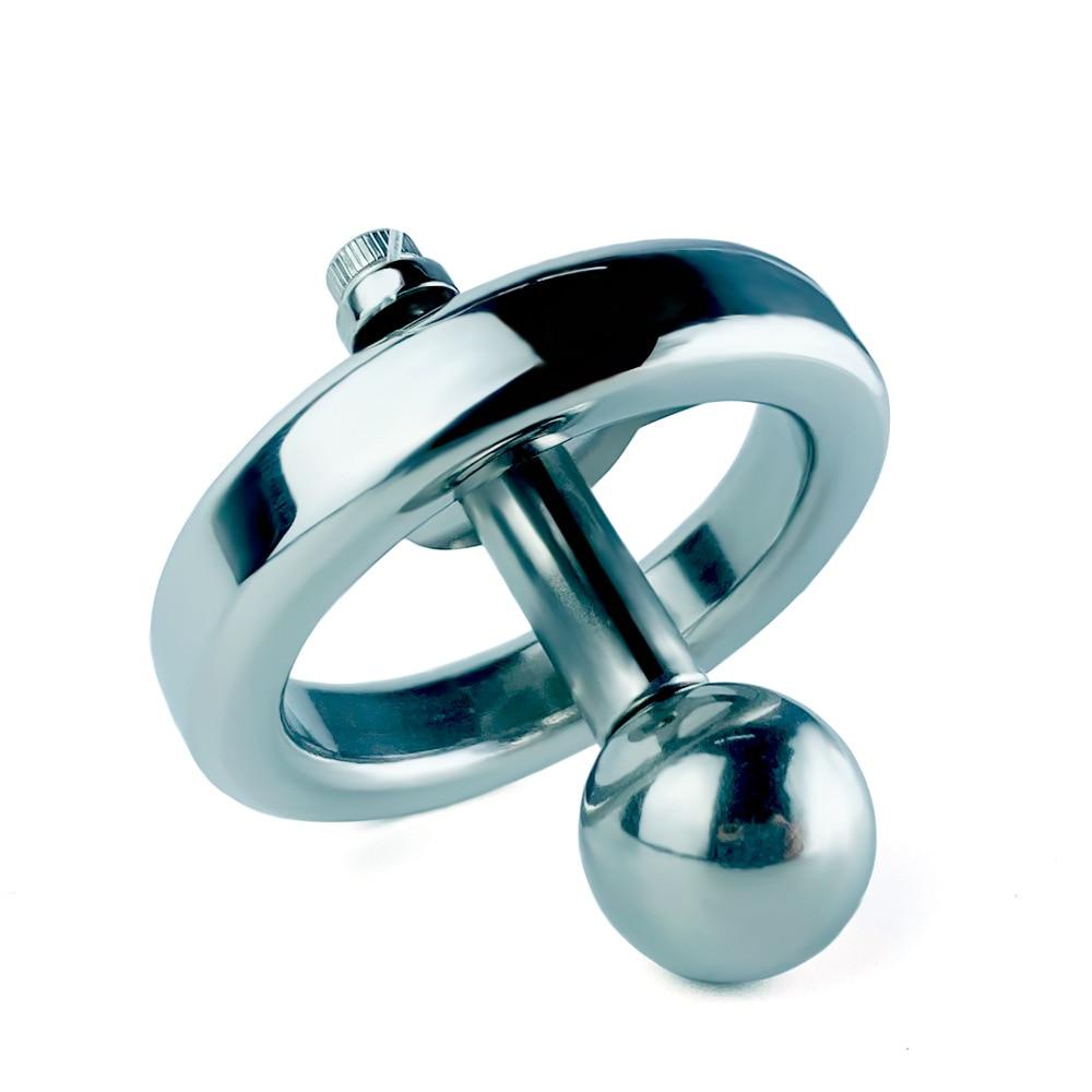 Wearable Stainless Steel CB Lock for Men Chastity Lock Penis Cage Sex Toy Cock Ring Slave BDSM Sissy Ball Stretcher