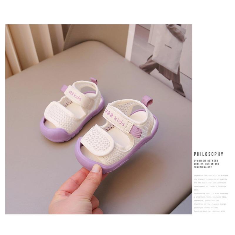Baby Sandals Mesh Breathable Versatile Casual Bag Head Soft-soled Shoes 1-3 Years Old Girls Baby Toddler Shoes Jelly Shoes