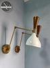 Mid Century Modern Brass Diabolo Wall Sconce - Italian Style - Set of Two