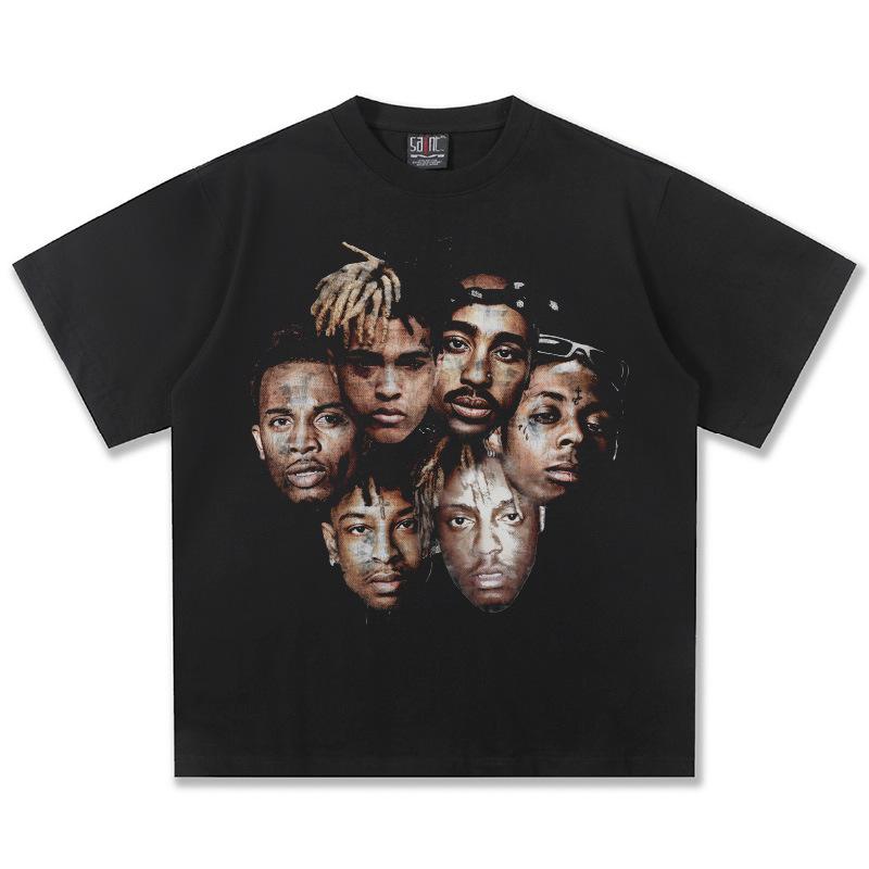 

Hip Hop Legends Collage Graphic TShirt Unisex Oversized Rapper Casual Cotton Short Sleeve Classic Streetwear Fashion Top M