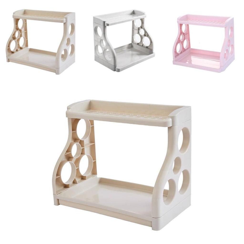 Kitchen Organizer Dual Layer Pp Material With Nonslip Surface For Home Cooking Storage