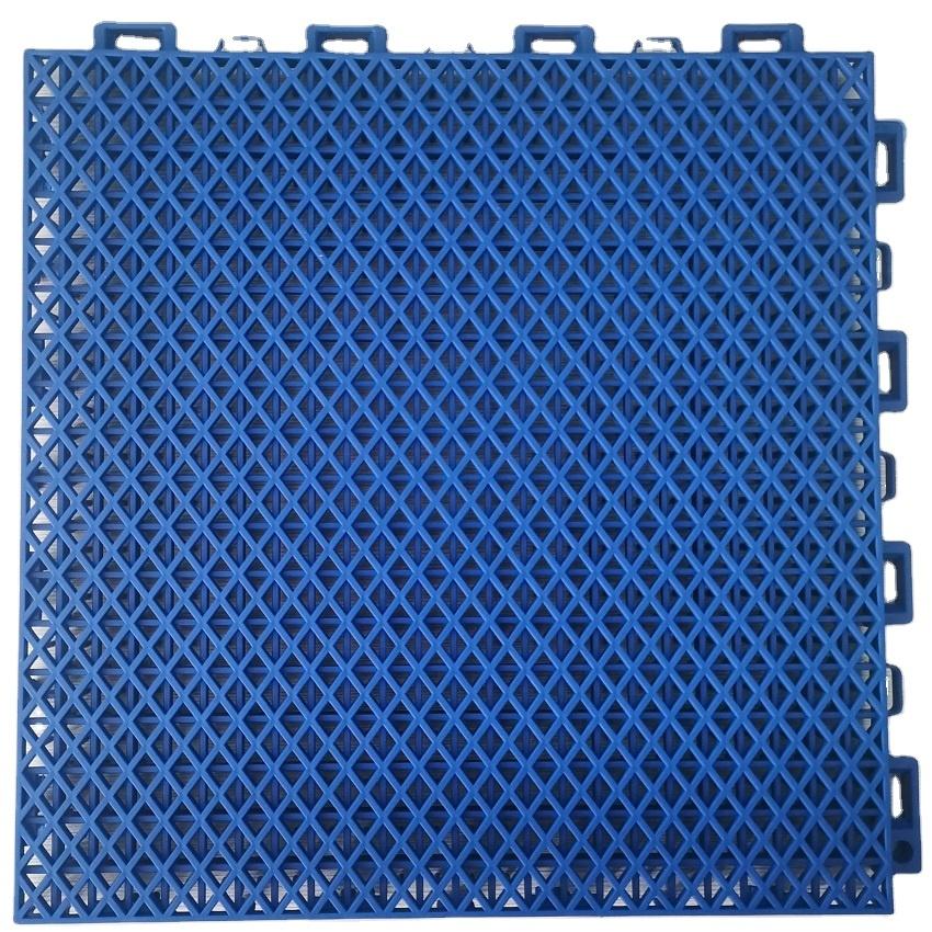 Custom Logo Long Warranty Pp Interlockingl Court Floor Mat Exerciser With High Quality Badminton