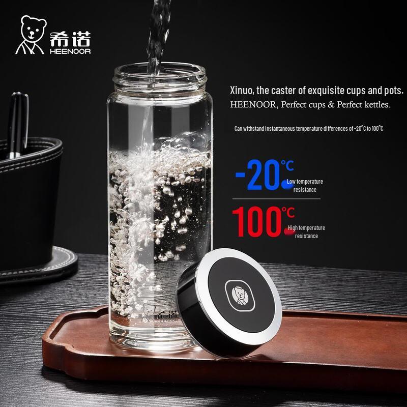 HEENOOR 2026 Large Capacity Borosilicate Glass Tea & Water Bottle