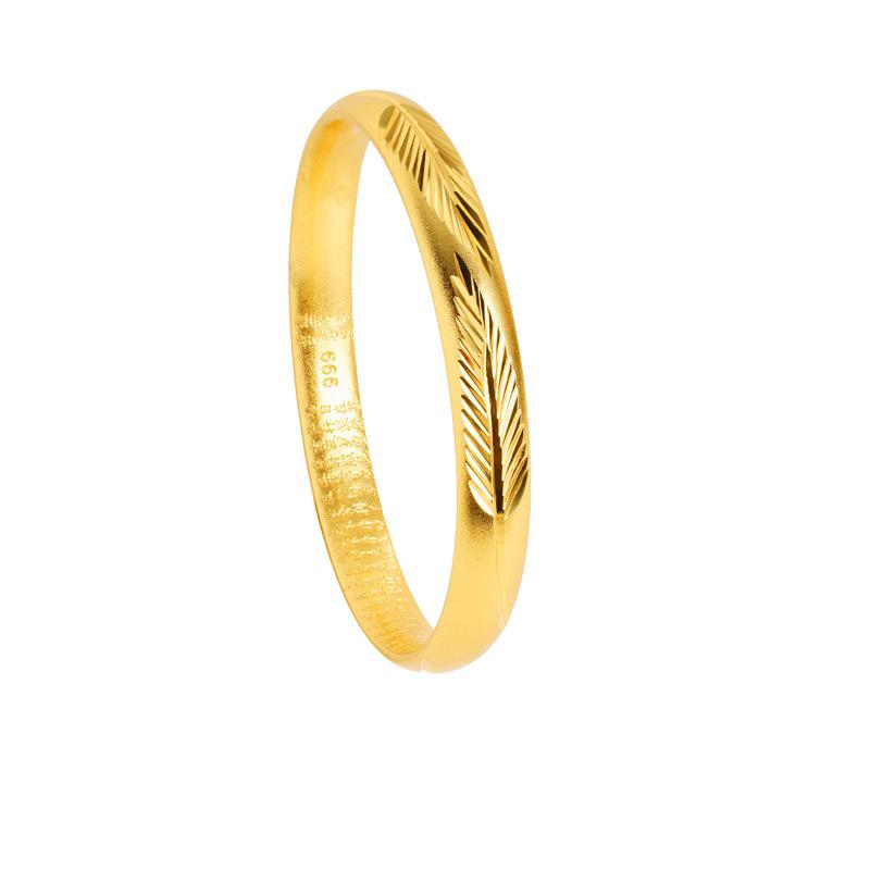 Vietnamese Leaf Heart Sutra Retro Style Daily Simple Jewelry Bracelet
