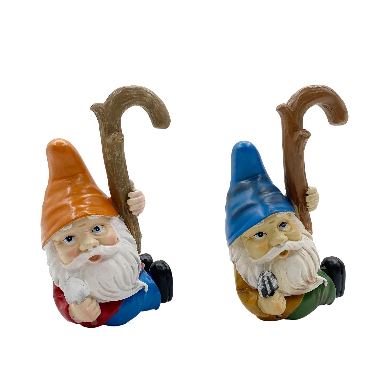 

Деревянный крючок-гном Креативное украшение для сада, двора, из смолы, Декоративные подвески-гномы для горшков One Size