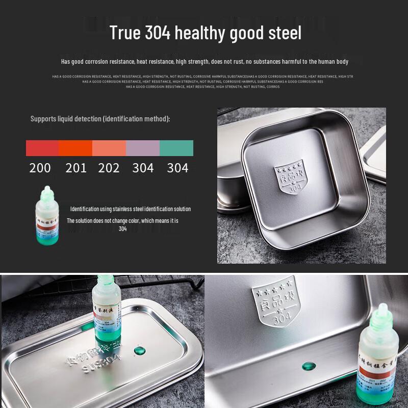 JingJingRS Stainless Steel Square Sample Dish
