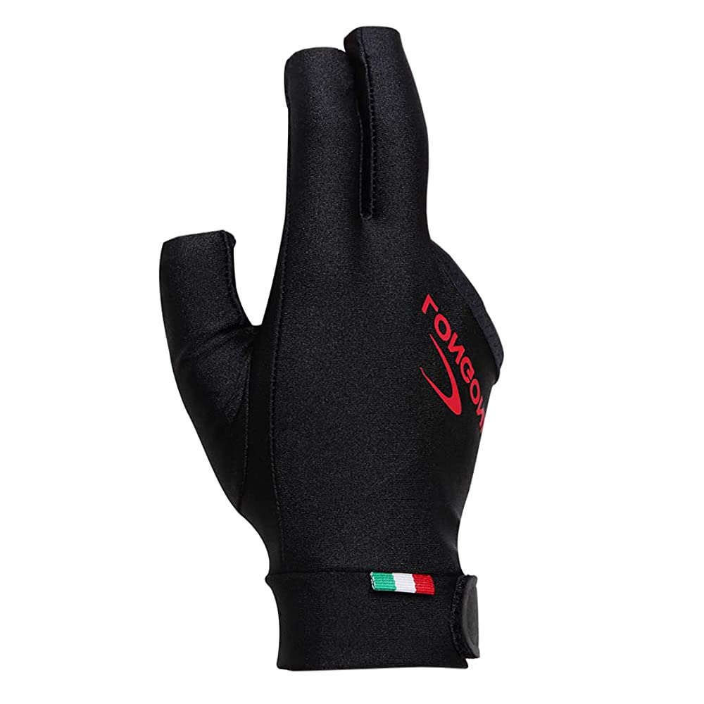 

LONGONI Black Fire Billiard Gloves Left-Handed/Right-Handed (M)
