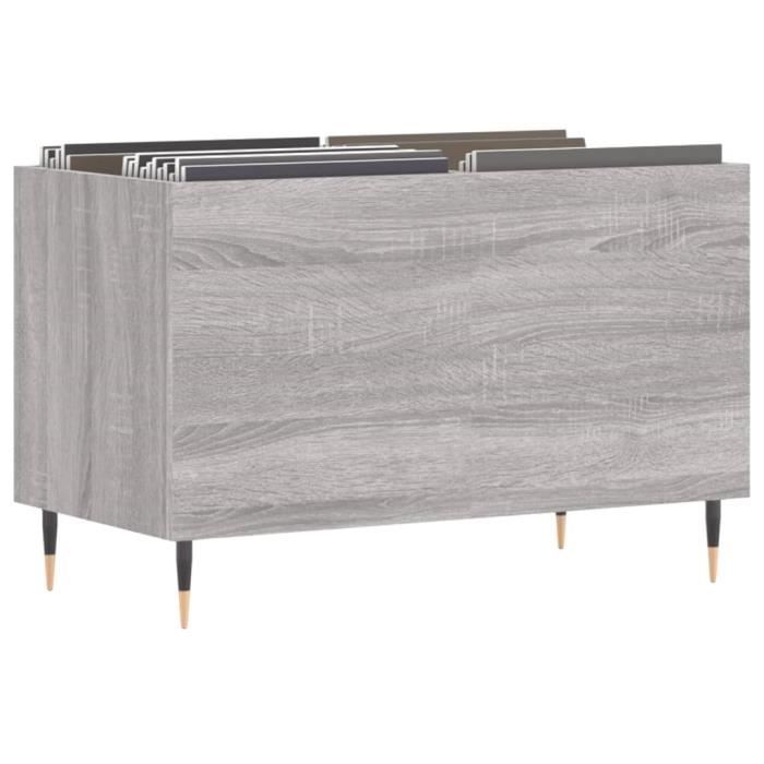 VidaXL Armoire à disques sonoma gris 74,5x38x48 cm bois d'ingénierie 831722